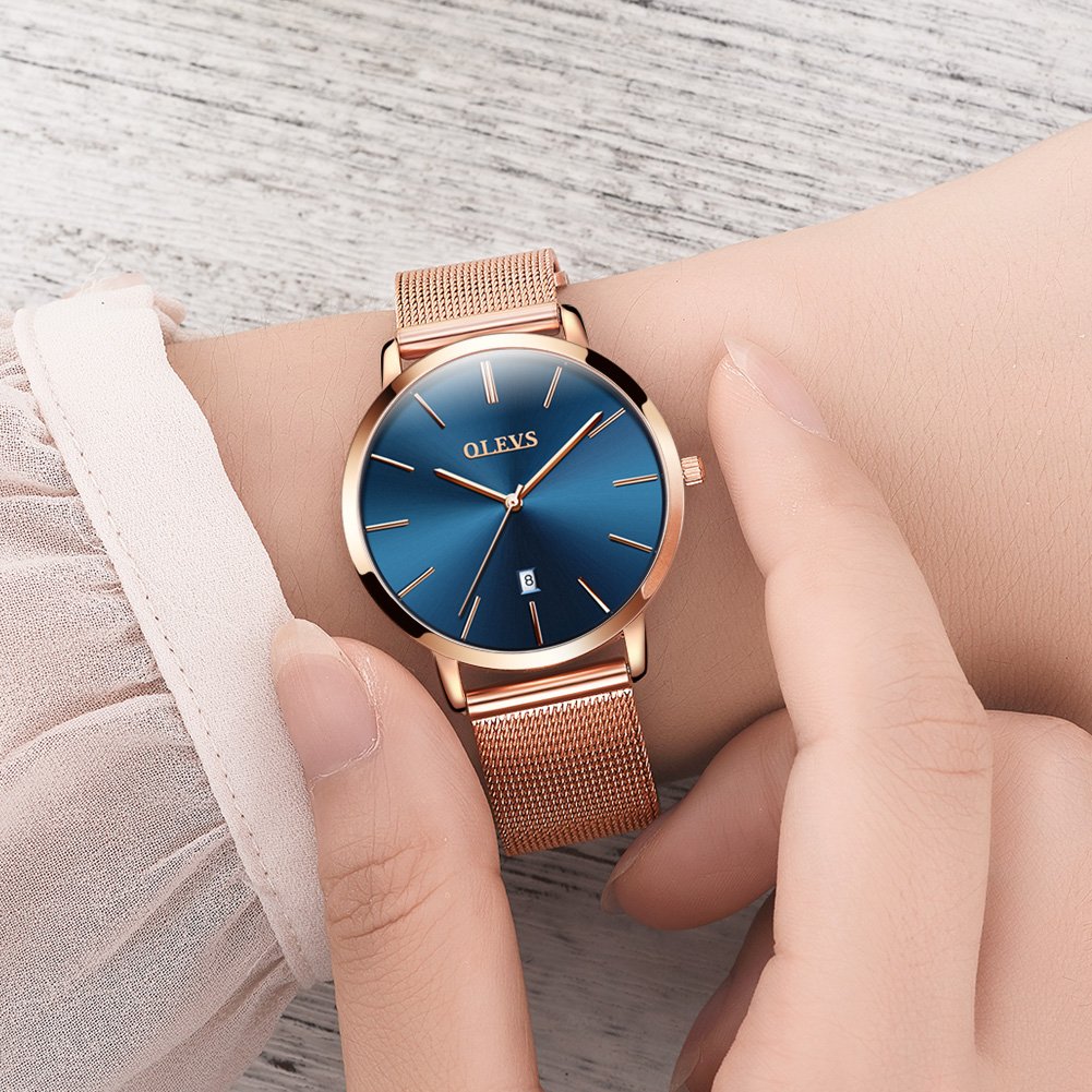 Foto 3 pulgar | Reloj Olevs Ultra Thin Minimalist para Mujer- Venta Internacional