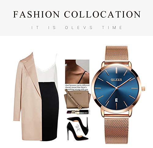 Foto 8 pulgar | Reloj Olevs Ultra Thin Minimalist para Mujer- Venta Internacional