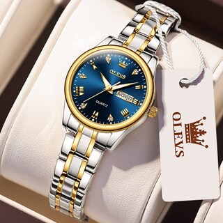 Foto 3 | Reloj Olevs Azul Impermeable para Mujer - Venta Internacional