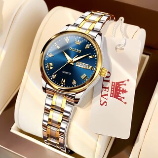 Foto 7 | Reloj Olevs Azul Impermeable para Mujer - Venta Internacional