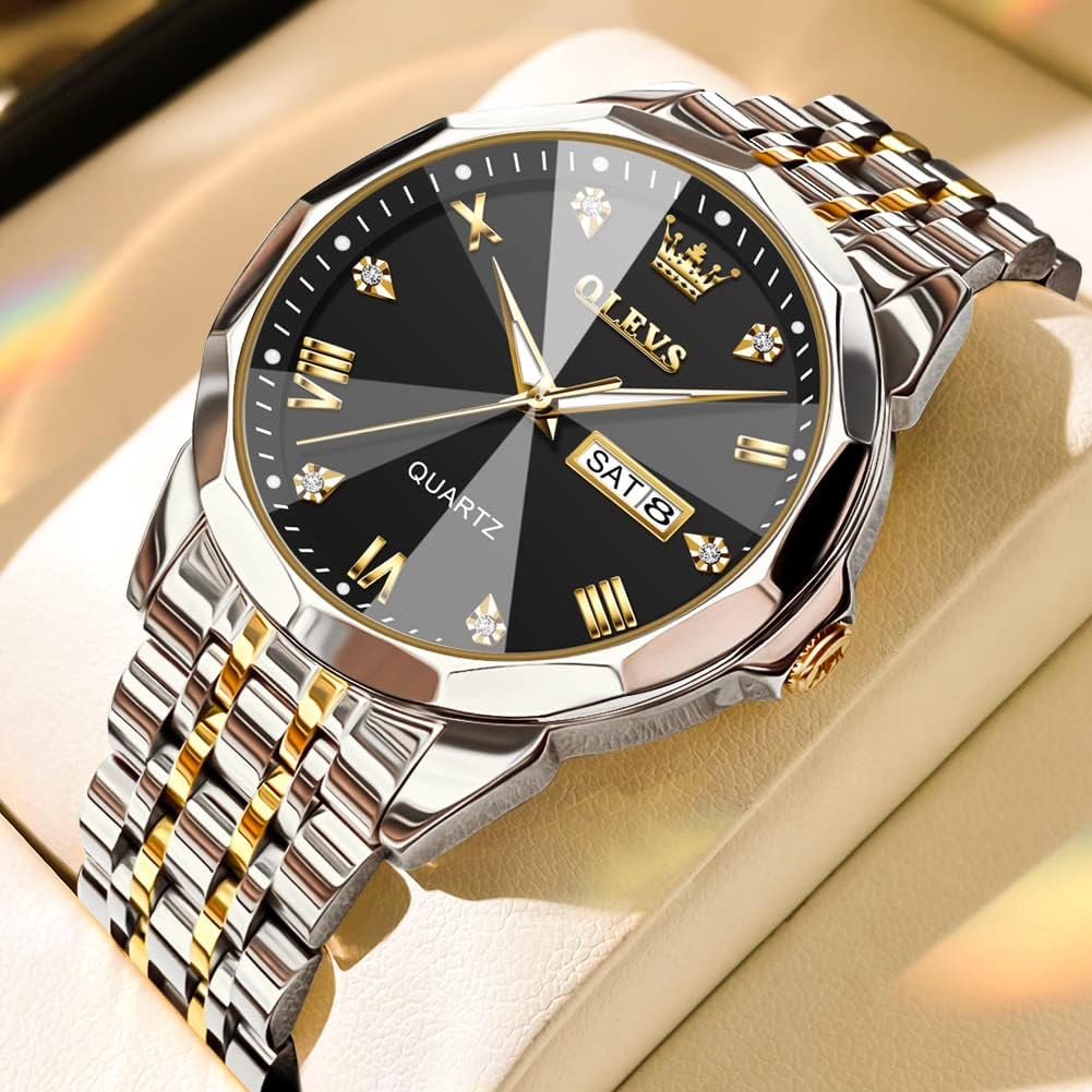 Foto 3 pulgar | Reloj Olevs Big Face con Forma de Diamante Unisex Acero - Venta Internacional
