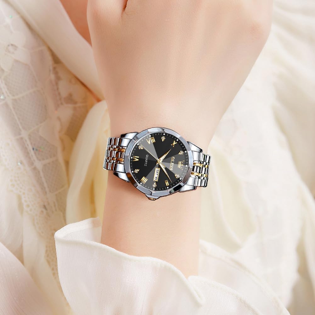 Foto 4 pulgar | Reloj Olevs Big Face con Forma de Diamante Unisex Acero - Venta Internacional