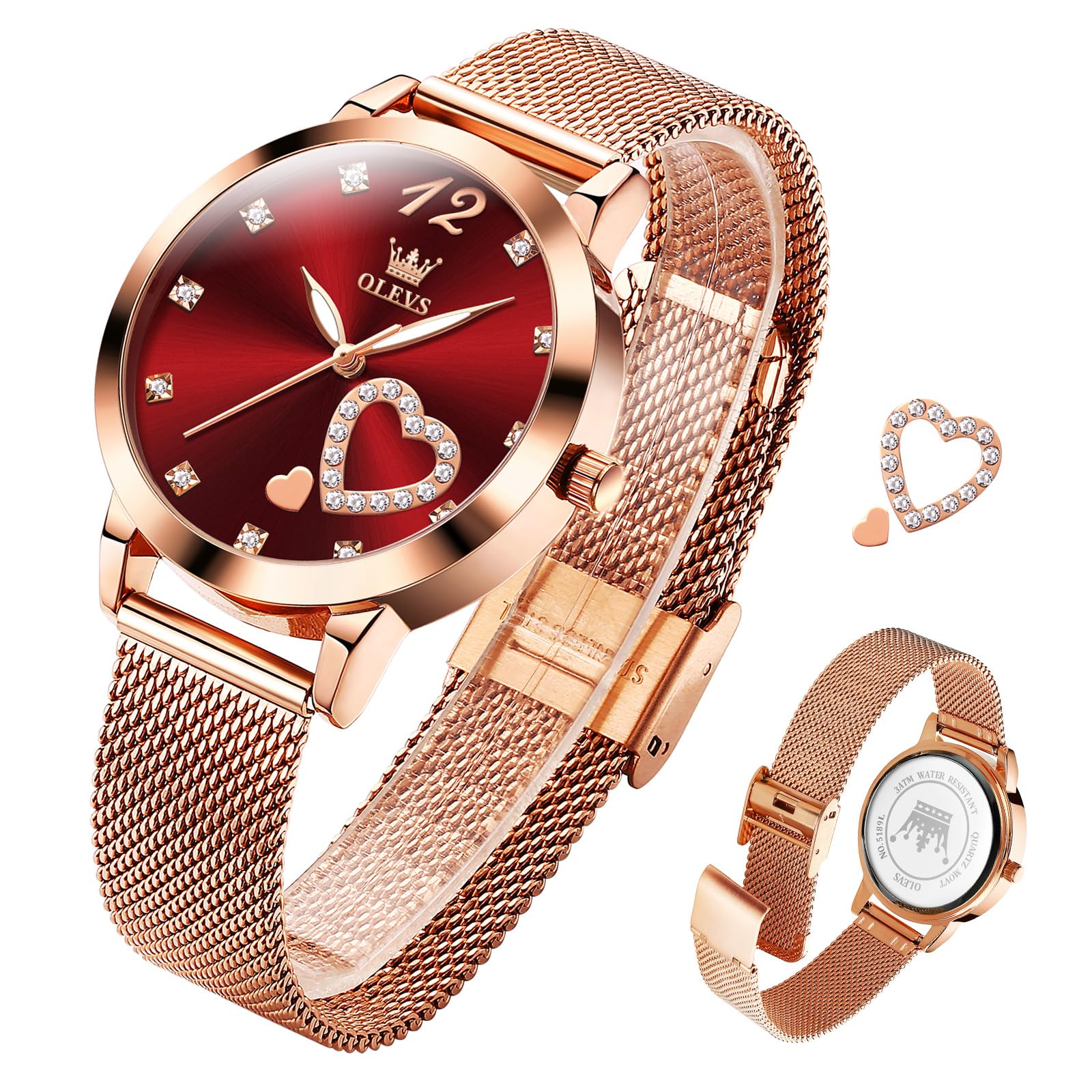 Foto 2 pulgar | Reloj Olevs de Acero Inoxidable para Mujer - Venta Internacional