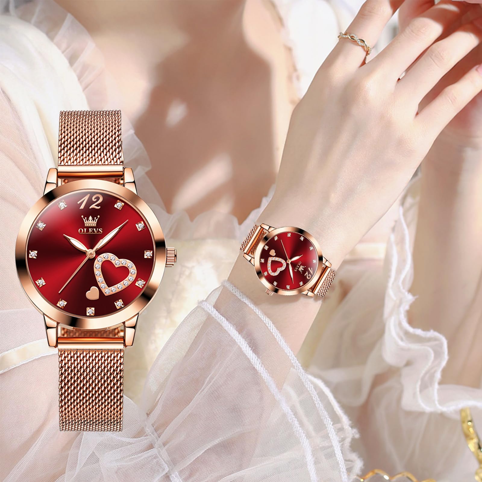 Foto 5 pulgar | Reloj Olevs de Acero Inoxidable para Mujer - Venta Internacional