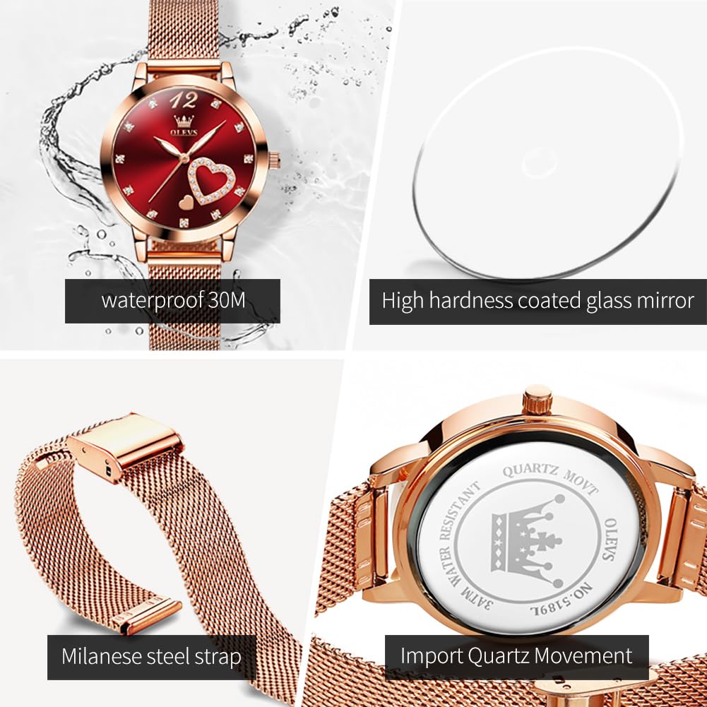 Foto 7 pulgar | Reloj Olevs de Acero Inoxidable para Mujer - Venta Internacional