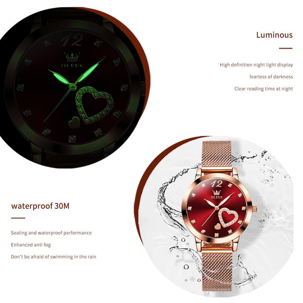 Foto 8 pulgar | Reloj Olevs de Acero Inoxidable para Mujer - Venta Internacional