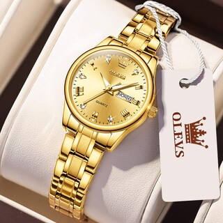 Foto 4 | Reloj Olevs Gold de Acero Inoxidable Impermeable para Mujer - Venta Internacional