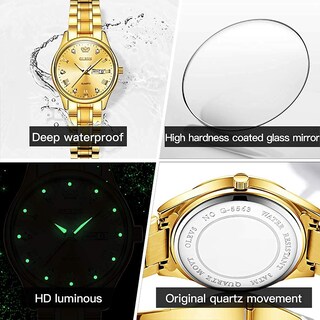 Foto 5 | Reloj Olevs Gold de Acero Inoxidable Impermeable para Mujer - Venta Internacional