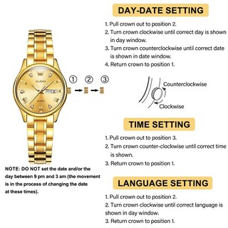 Foto 6 | Reloj Olevs Gold de Acero Inoxidable Impermeable para Mujer - Venta Internacional