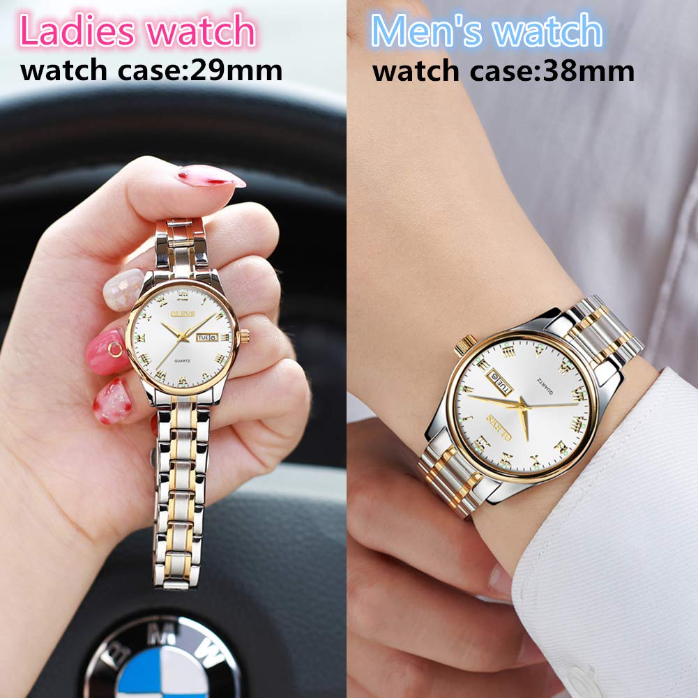 Foto 7 pulgar | Reloj Olevs White Waterproof Business Para Mujer Con Calendario - Venta Internacional.
