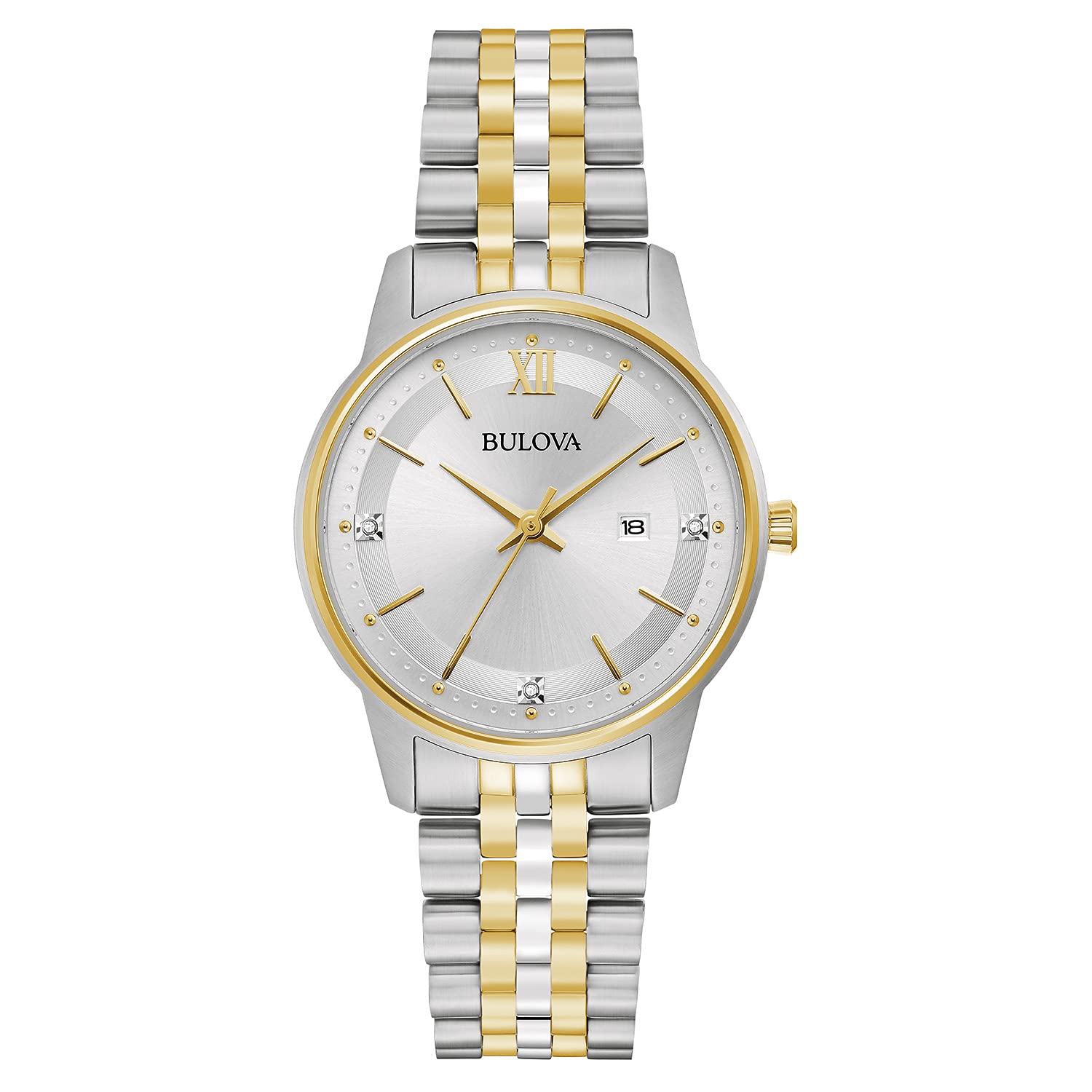 Foto 2 pulgar | Reloj Bulova Classic Diamond Bicolor Dorado 98p197 Para Mujer - Venta Internacional.