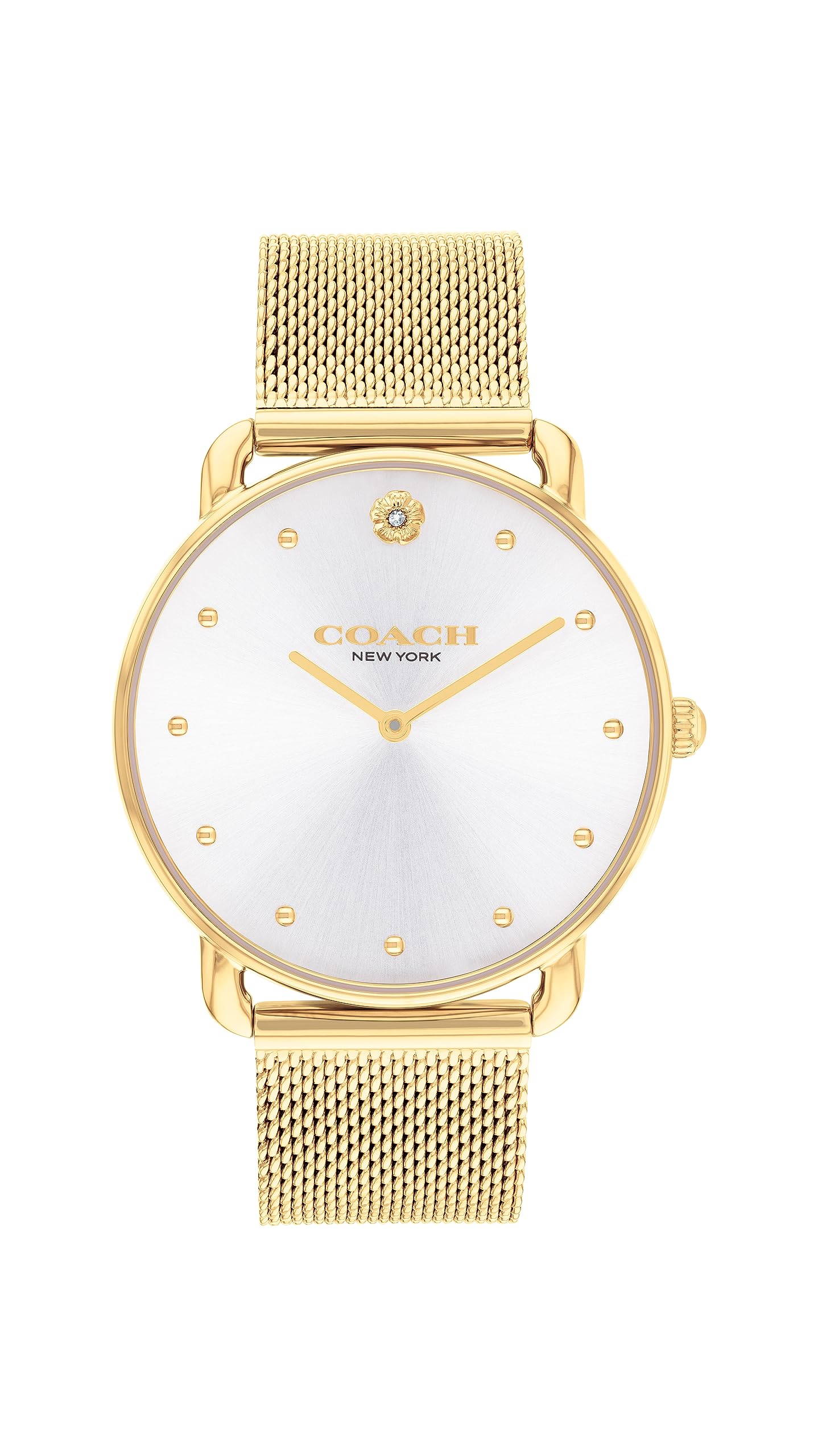 Foto 2 pulgar | Reloj Coach Elliot Elegante Dorado Con Pulsera De Malla Para Mujer - Venta Internacional.