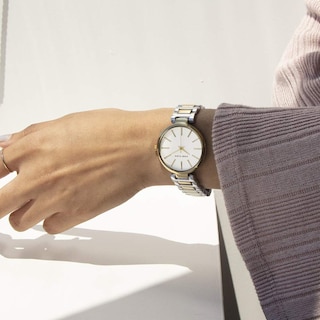 Foto 3 | Reloj Anne Klein Ak/2787svtt, Pulsera Bicolor De 34 Mm Para Mujer - Venta Internacional.