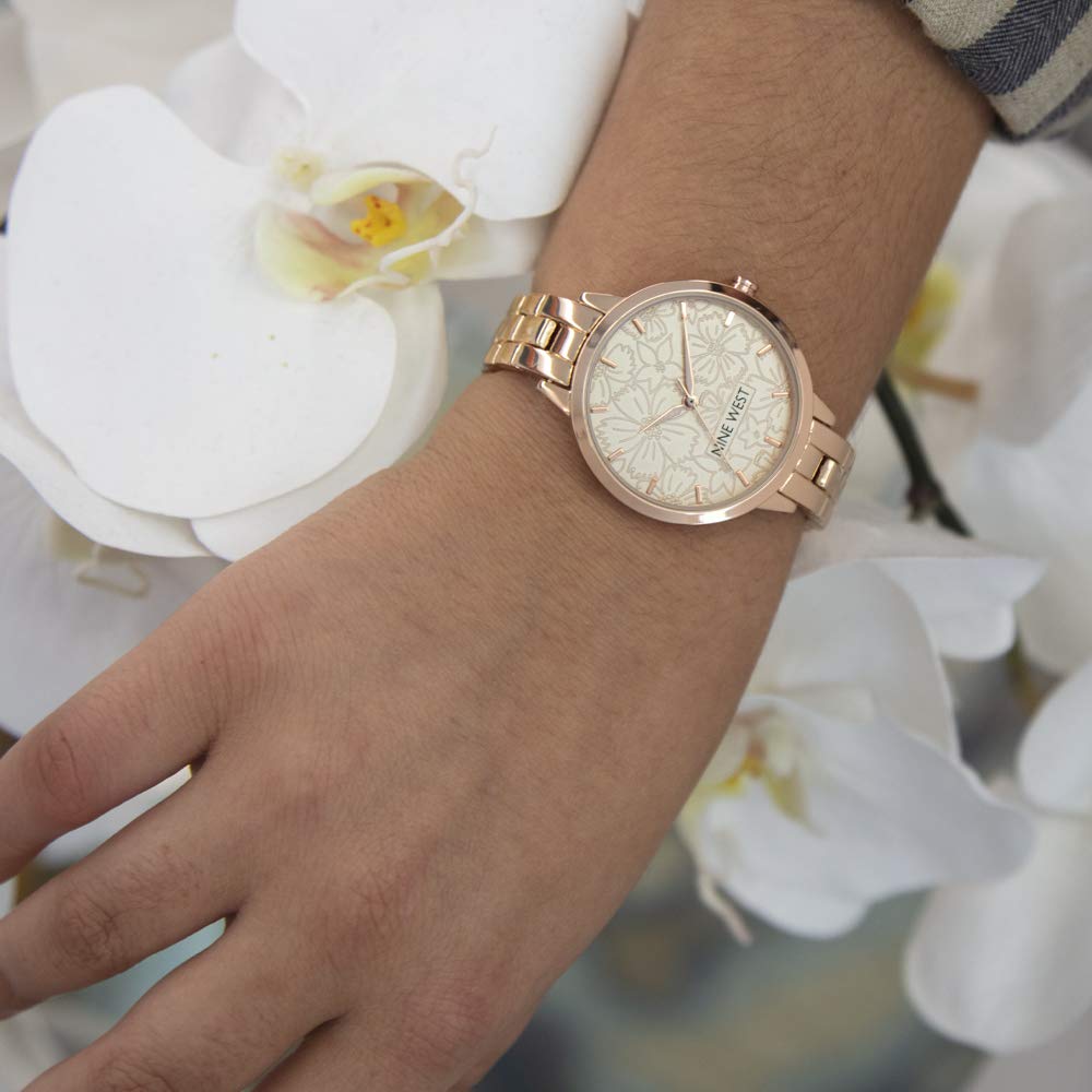 Foto 3 pulgar | Reloj Nine West Nw/2226rgrg Para Mujer En Tono Oro Rosa - Venta Internacional.
