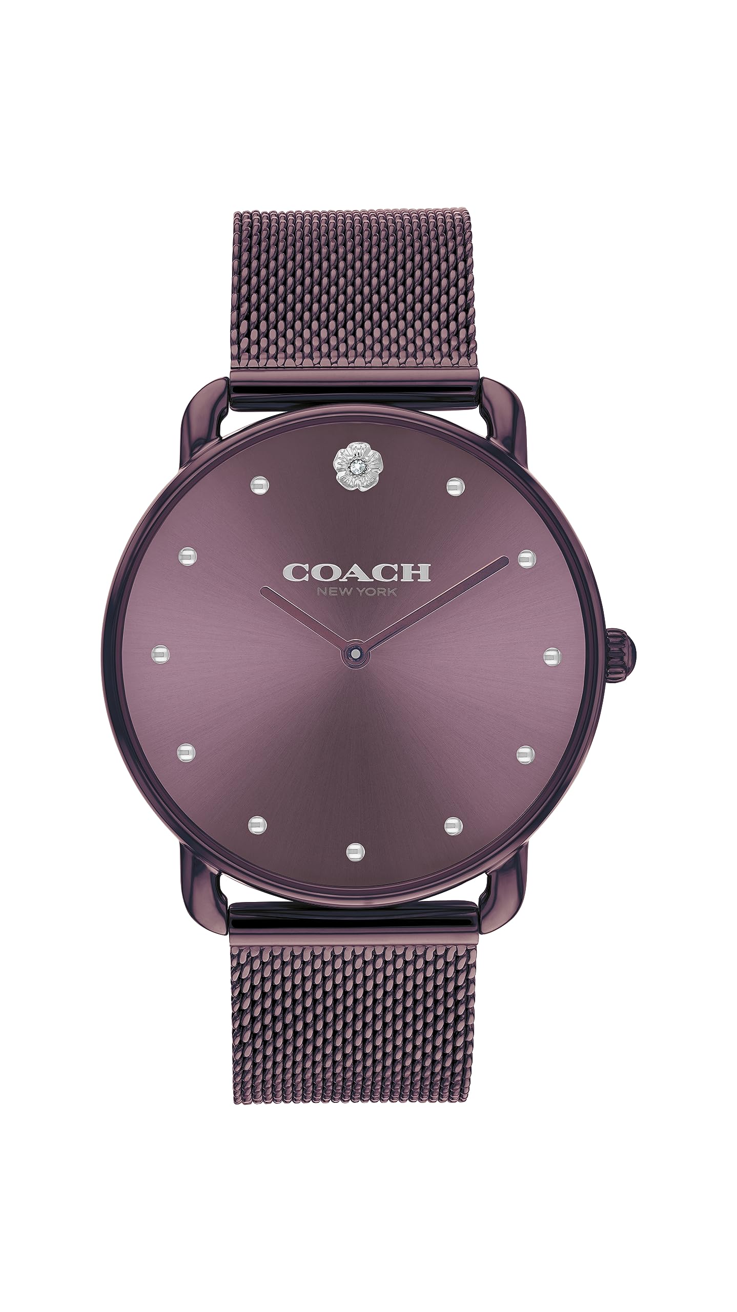 Foto 2 pulgar | Reloj Coach Elliot Elegante Para Mujer, Color Morado Con Pulsera De Malla - Venta Internacional.