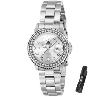 Foto 1 | Reloj Olevs Plateado para Mujer-Venta Internacional
