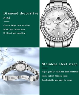 Foto 5 | Reloj Olevs Plateado para Mujer-Venta Internacional