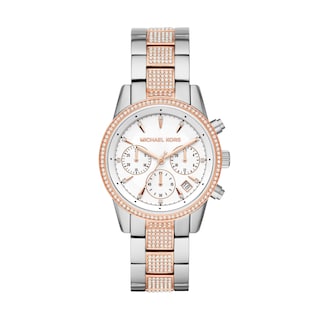 Foto 1 | Reloj Michael Kors Ritz Chronograph Bicolor para Mujer - Venta Internacional