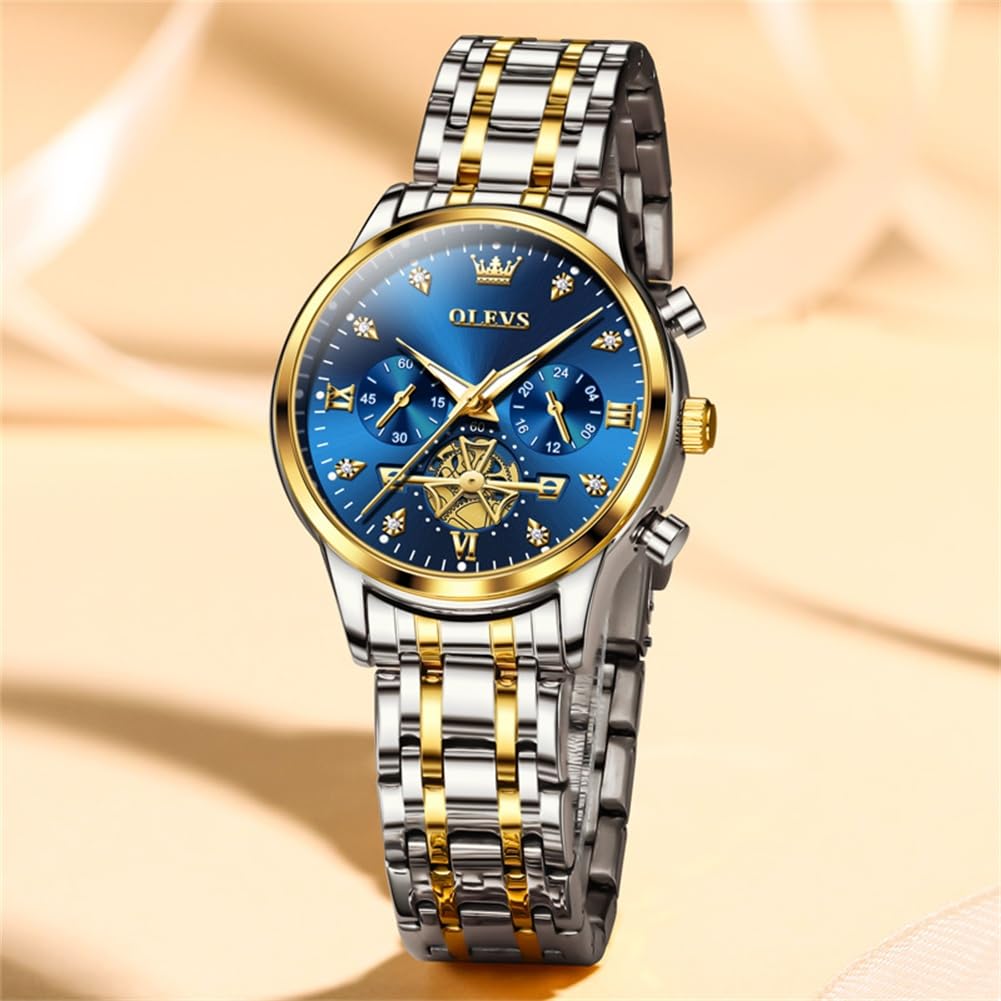 Foto 3 pulgar | Reloj Olevs Plateado para Mujer-Venta Internacional