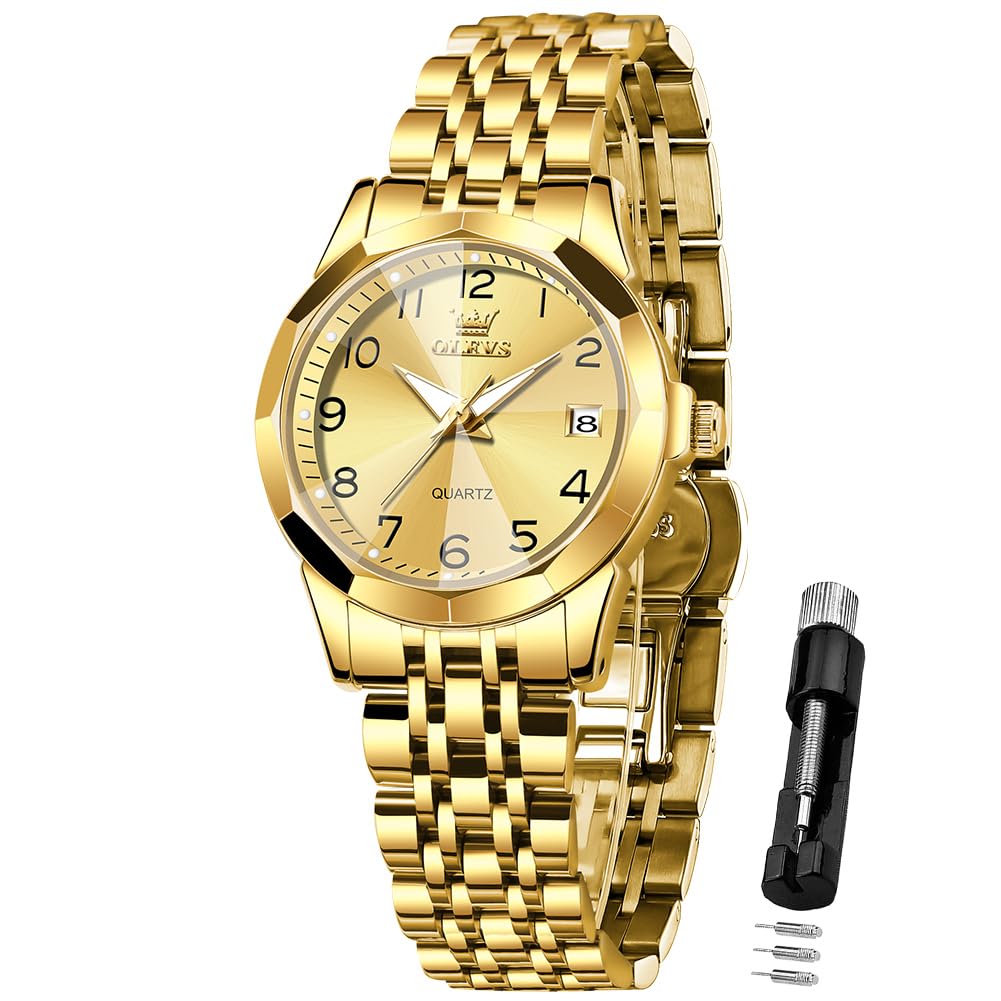 Foto 1 | Reloj Olevs Dorado para Mujer-Venta Internacional