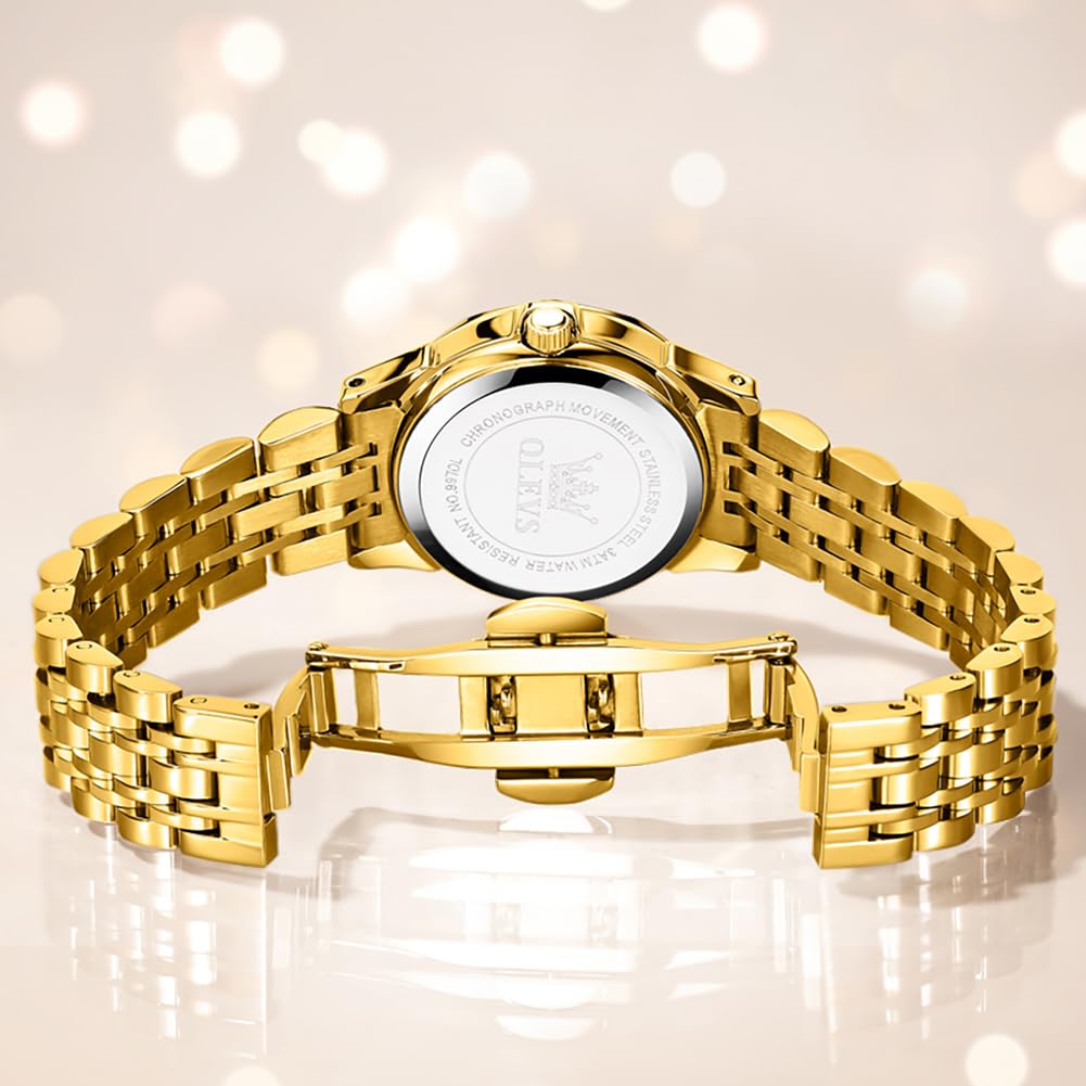 Foto 2 | Reloj Olevs Dorado para Mujer-Venta Internacional