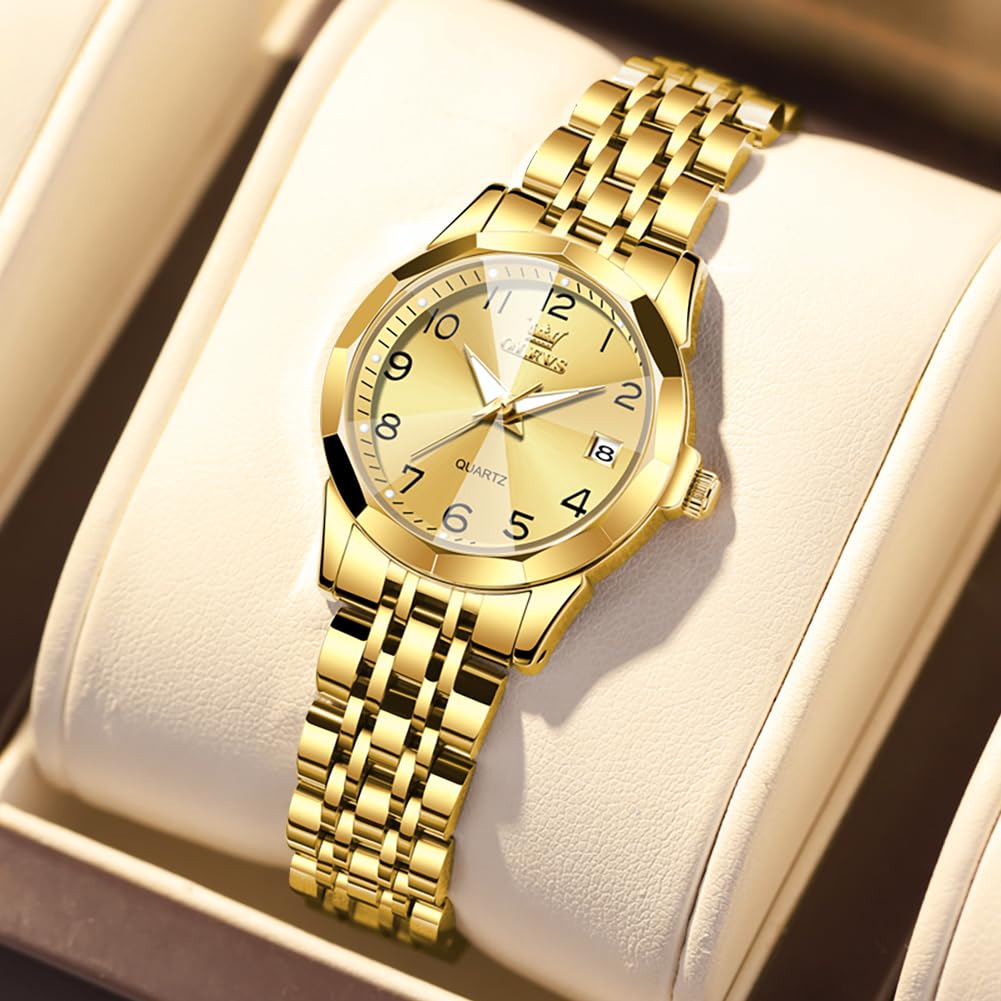 Foto 7 pulgar | Reloj Olevs Dorado para Mujer-Venta Internacional