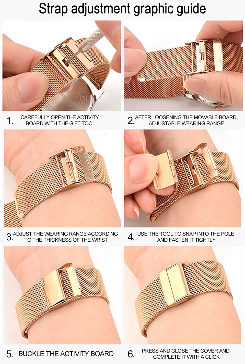Foto 5 | Set de Relojes Olevs para Mujer En Oro Rosa Con Pulsera Impermeable - Venta Internacional