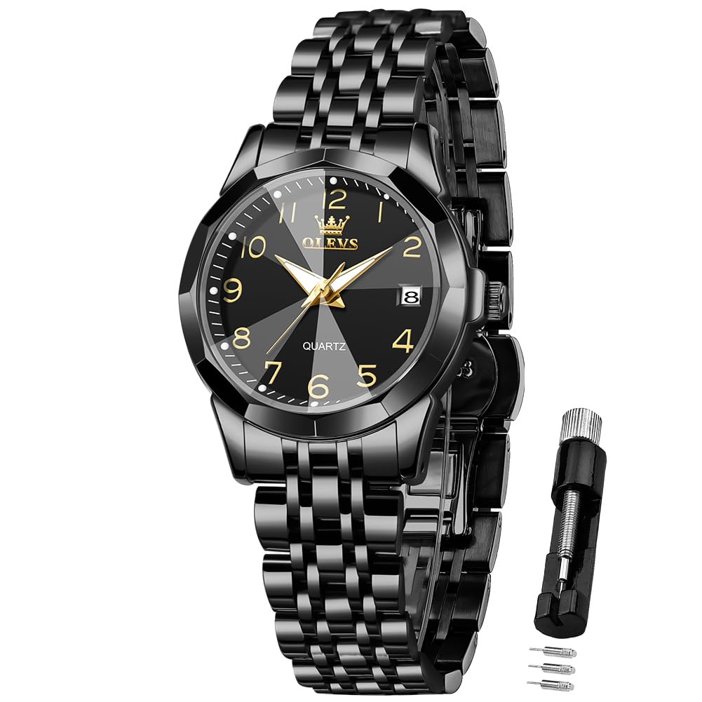 Foto 2 pulgar | Reloj Olevs Negro para Mujer-Venta Internacional