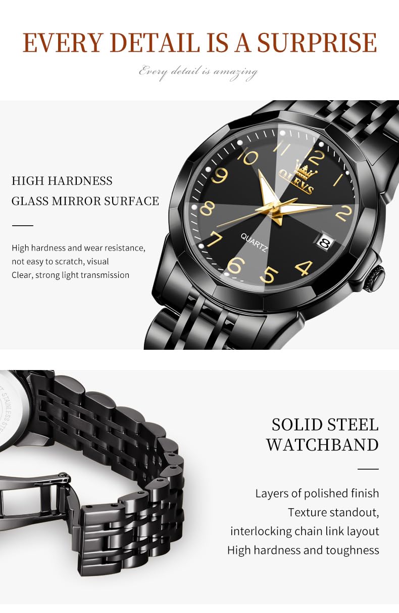 Foto 5 pulgar | Reloj Olevs Negro para Mujer-Venta Internacional