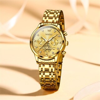 Foto 2 | Reloj Olevs Dorado para Mujer-Venta Internacional