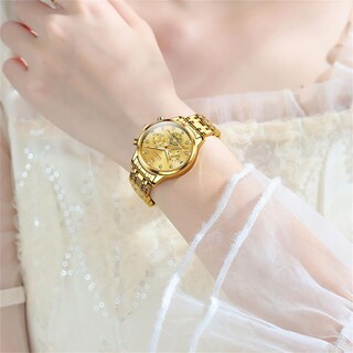 Foto 3 | Reloj Olevs Dorado para Mujer-Venta Internacional