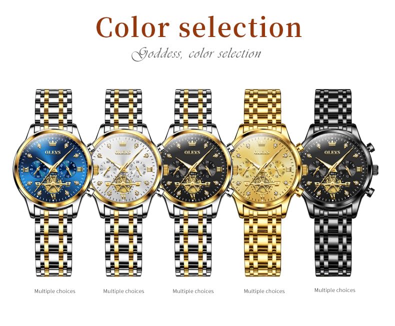 Foto 7 pulgar | Reloj Olevs Dorado para Mujer-Venta Internacional