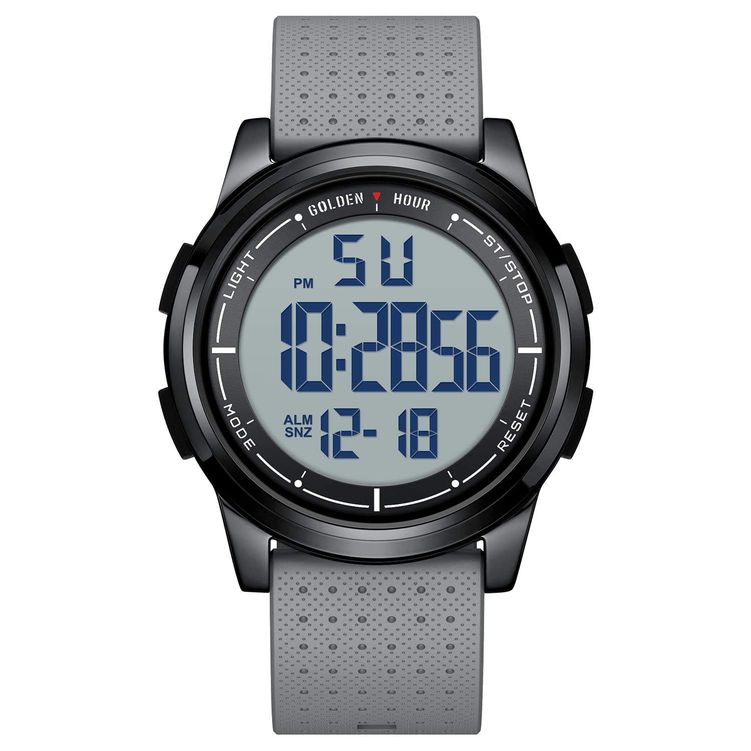Foto 2 pulgar | Reloj Digital Golden Hour Ultradelgado E Impermeable Para Hombre, Gris - Venta Internacional.