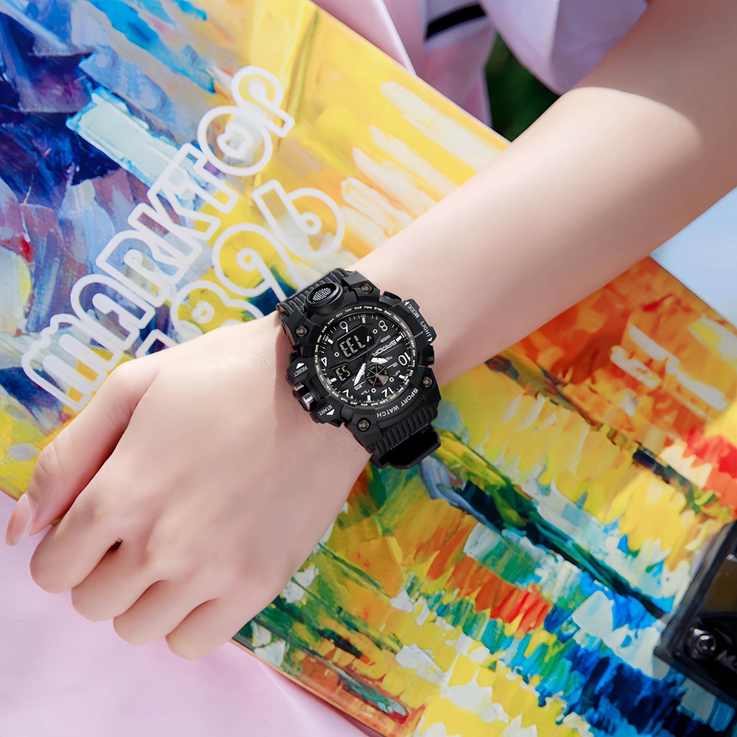 Foto 5 pulgar | Reloj Deportivo Gosasa Para Mujer, Resistente Al Agua Hasta 5 Atm, Con Alarma Y Cronómetro - Venta Internacional.