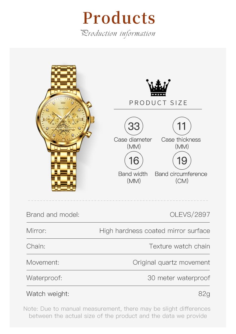 Foto 7 pulgar | Reloj Olevs Con Cronógrafo Impermeable Para Mujer Y Conjunto De Pulsera - Venta Internacional.