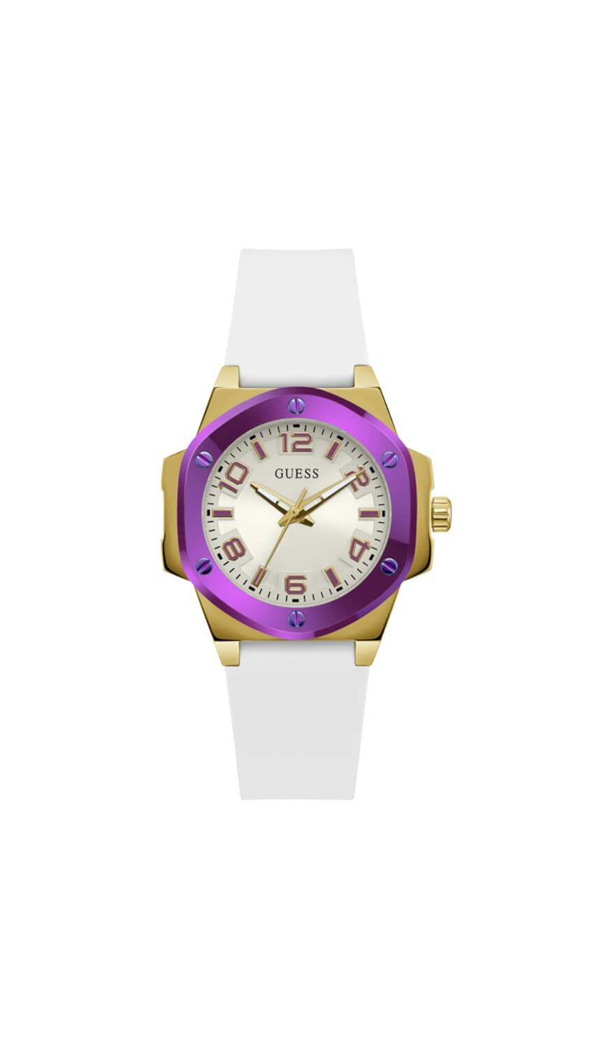 Foto 2 pulgar | Reloj Guess para Mujer Blanca De 38 mm Esfera Blanca Caja Bicolor - Venta Internacional