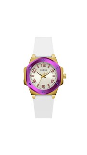 Foto 1 | Reloj Guess para Mujer Blanca De 38 mm Esfera Blanca Caja Bicolor - Venta Internacional