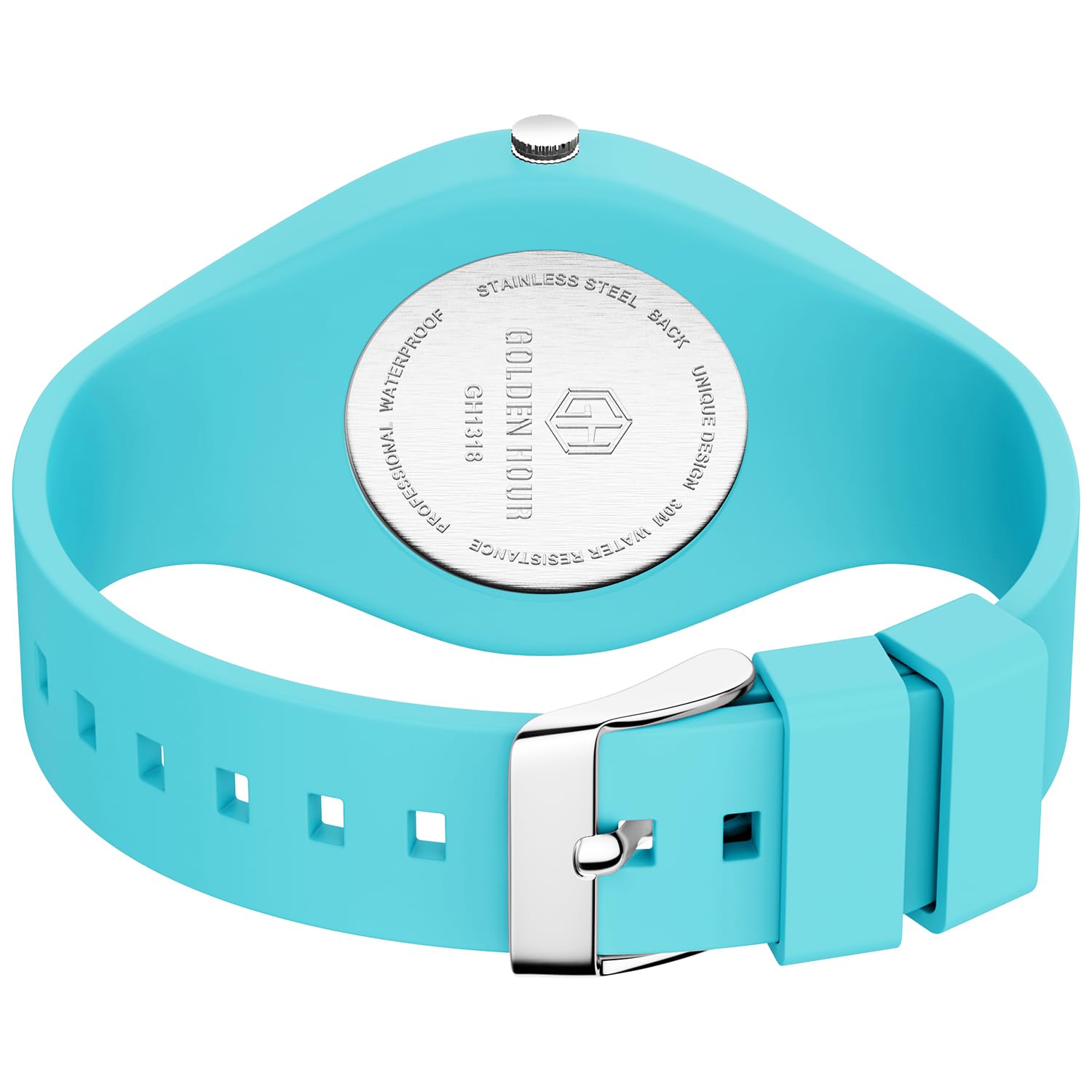 Foto 6 pulgar | Reloj Golden Hour, Impermeable, Deportivo, Analógico, Unisex, Azul Claro - Venta Internacional.