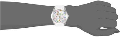 Foto 2 | Reloj Guess U1059l1 De Silicona Blanca En Tono Plateado Para Mujer - Venta Internacional.