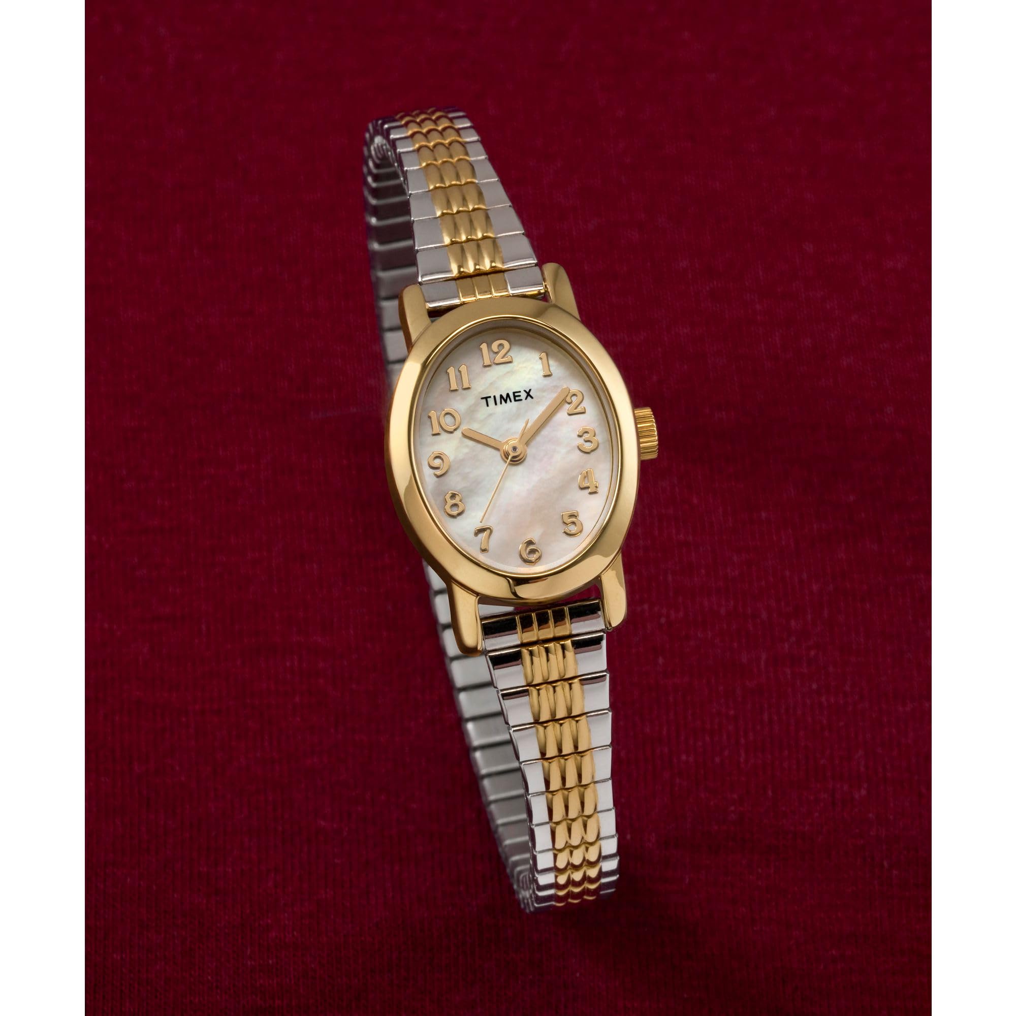 Foto 8 pulgar | Reloj Timex Cavatina Esfera Nácar Dorada para Mujer  - Venta Internacional