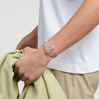 Foto 3 | Reloj Swatch Unisex, Casual, Biocerámico, Art Journey, Rosa, 34 Mm - Venta Internacional.