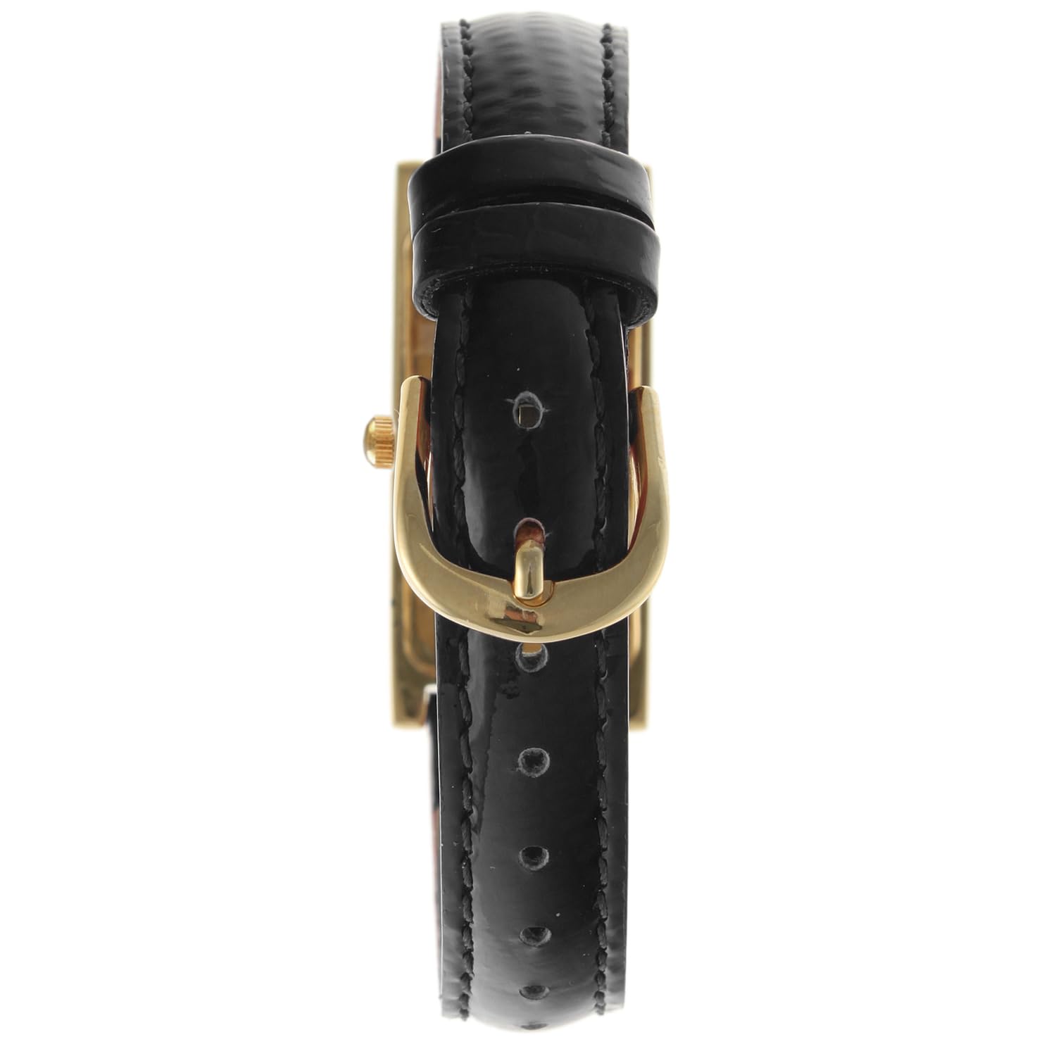 Foto 4 pulgar | Reloj Peugeot 3017bk Delgado De Piel Negra Chapado En Oro De 14 Quilates Para Mujer - Venta Internacional.