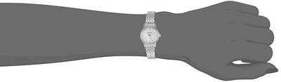 Foto 4 | Reloj Titan Quartz Analógico Con Esfera Plateada Y Correa Metálica Para Mujer - Venta Internacional.