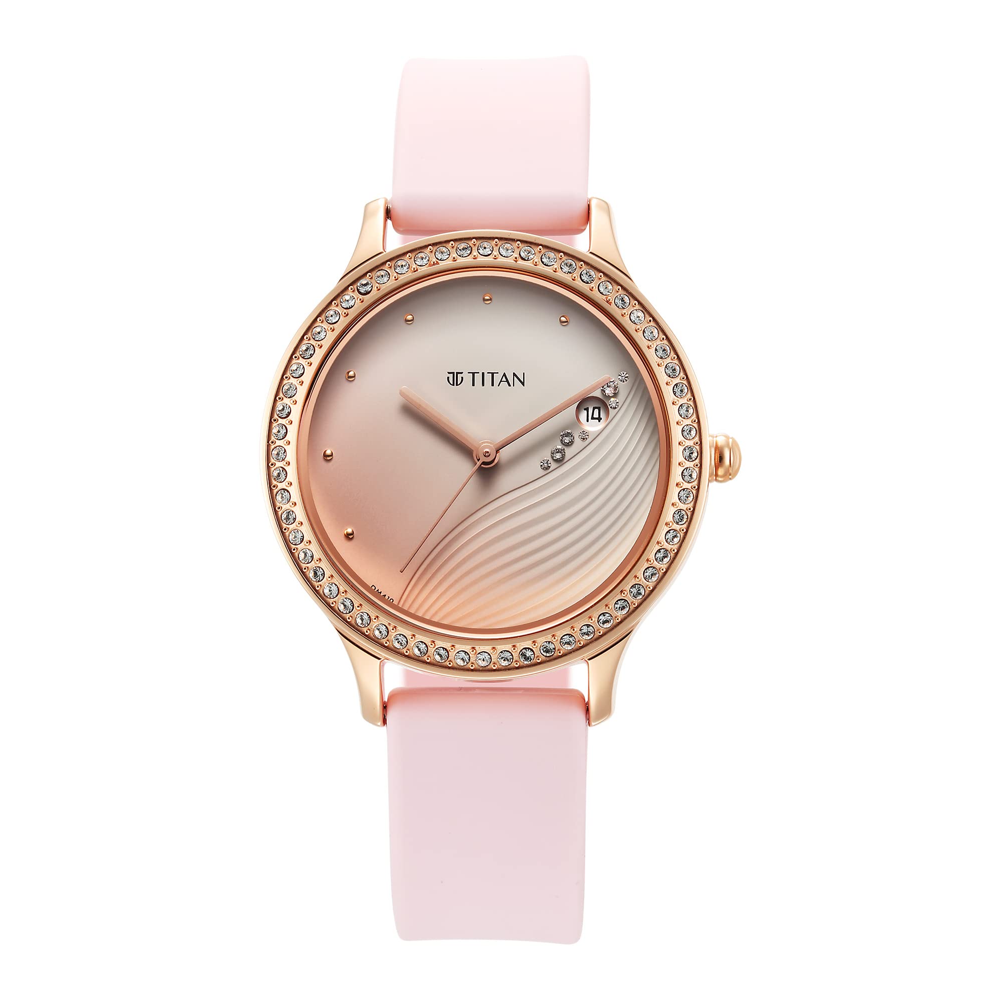 Foto 2 pulgar | Reloj Titan Rosa para Mujer - Venta Internacional