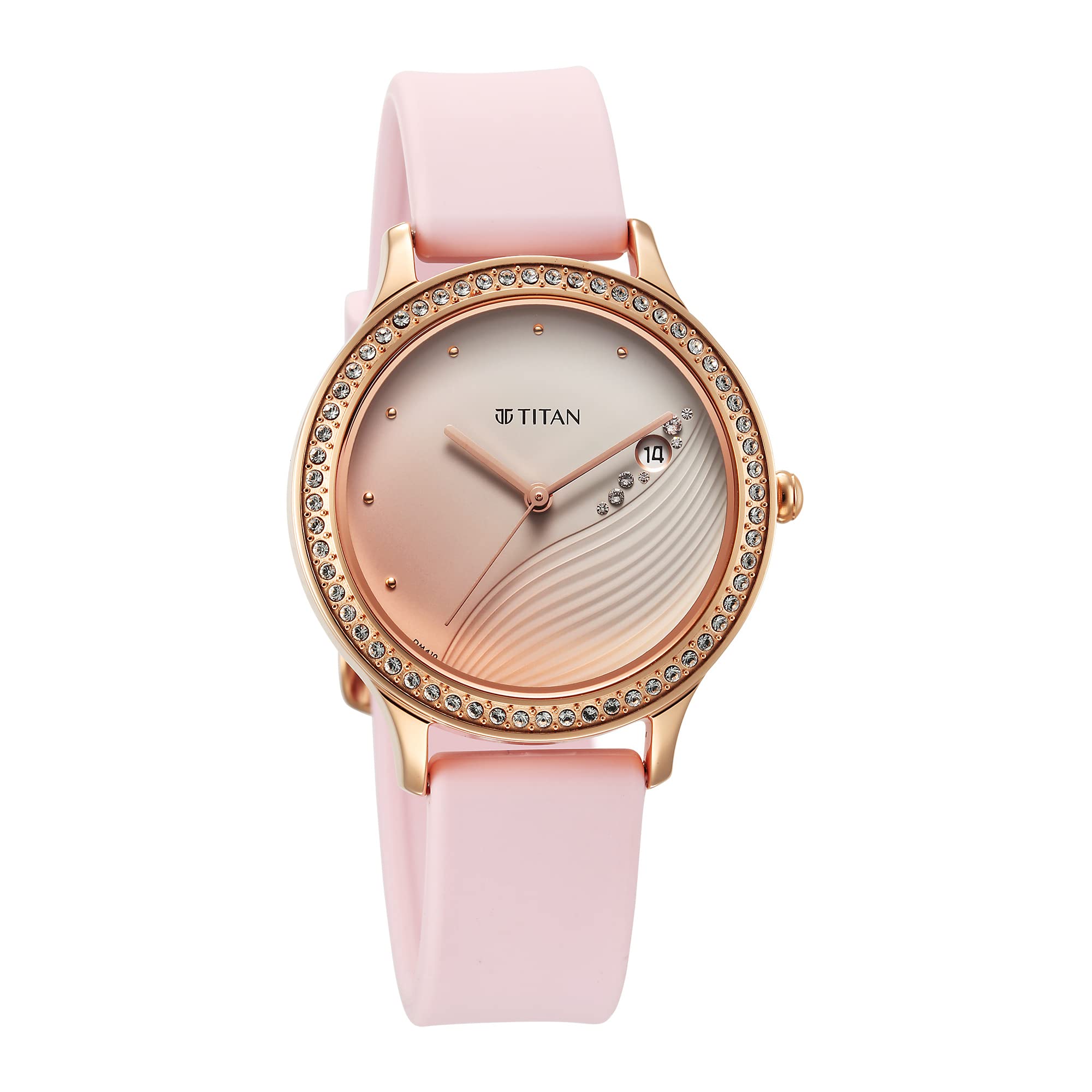 Foto 3 pulgar | Reloj Titan Rosa para Mujer - Venta Internacional