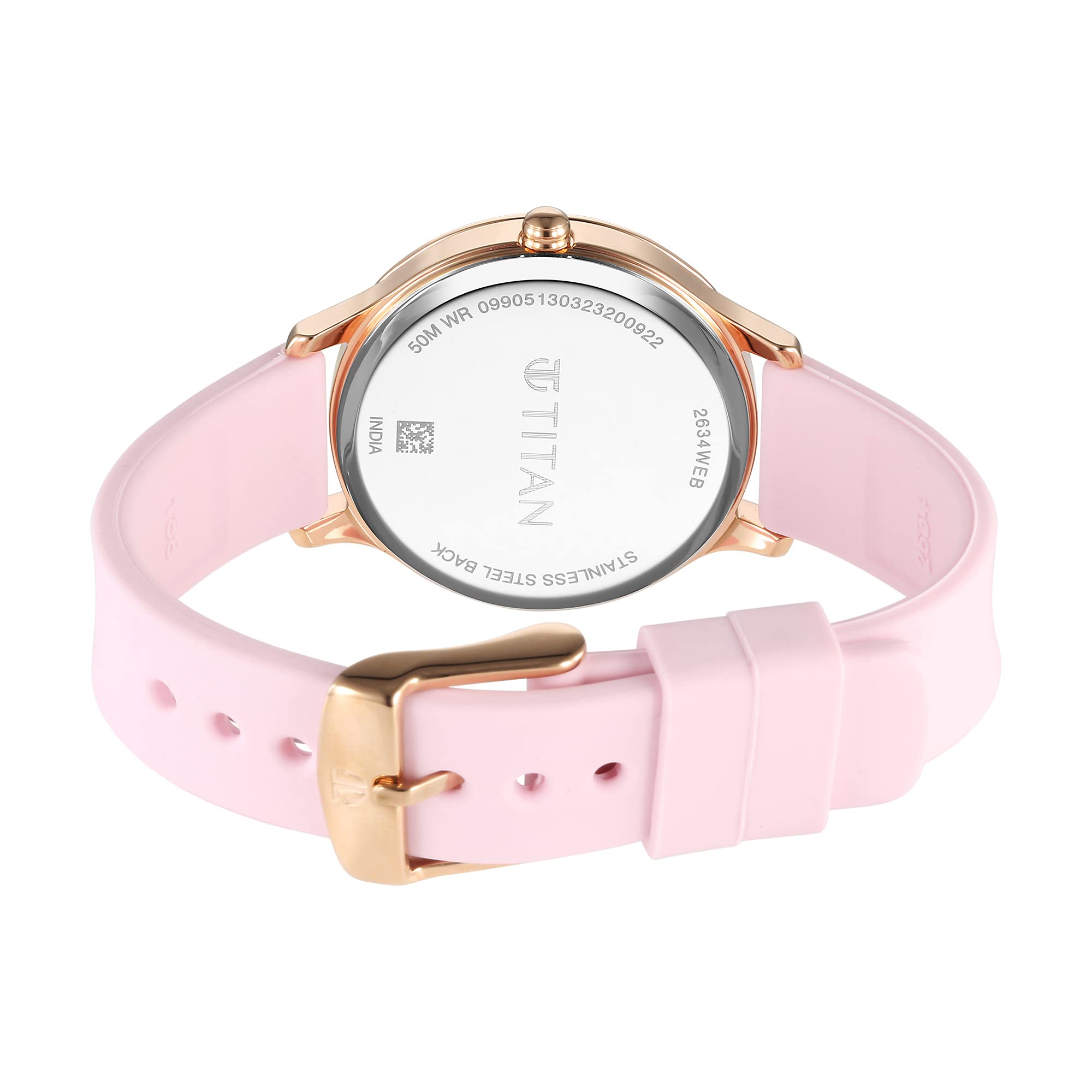 Foto 5 pulgar | Reloj Titan Rosa para Mujer - Venta Internacional