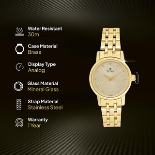 Foto 4 | Reloj Titan para Mujer 2593YM01 Dorado - Venta Internacional