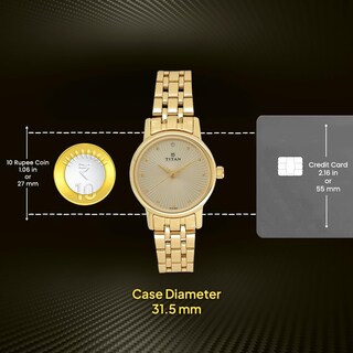 Foto 5 | Reloj Titan para Mujer 2593YM01 Dorado - Venta Internacional
