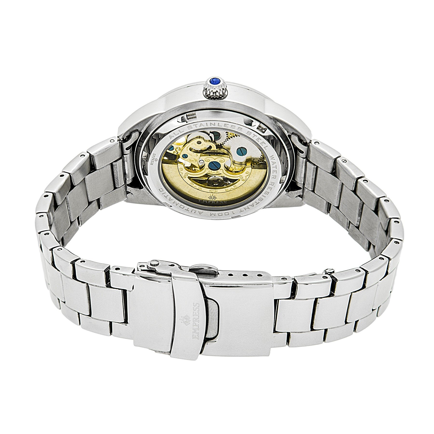 Foto 3 pulgar | Reloj Empress Empem1102 Godiva Para Mujer  Acero Plateado Y Negro - Venta Internacional.