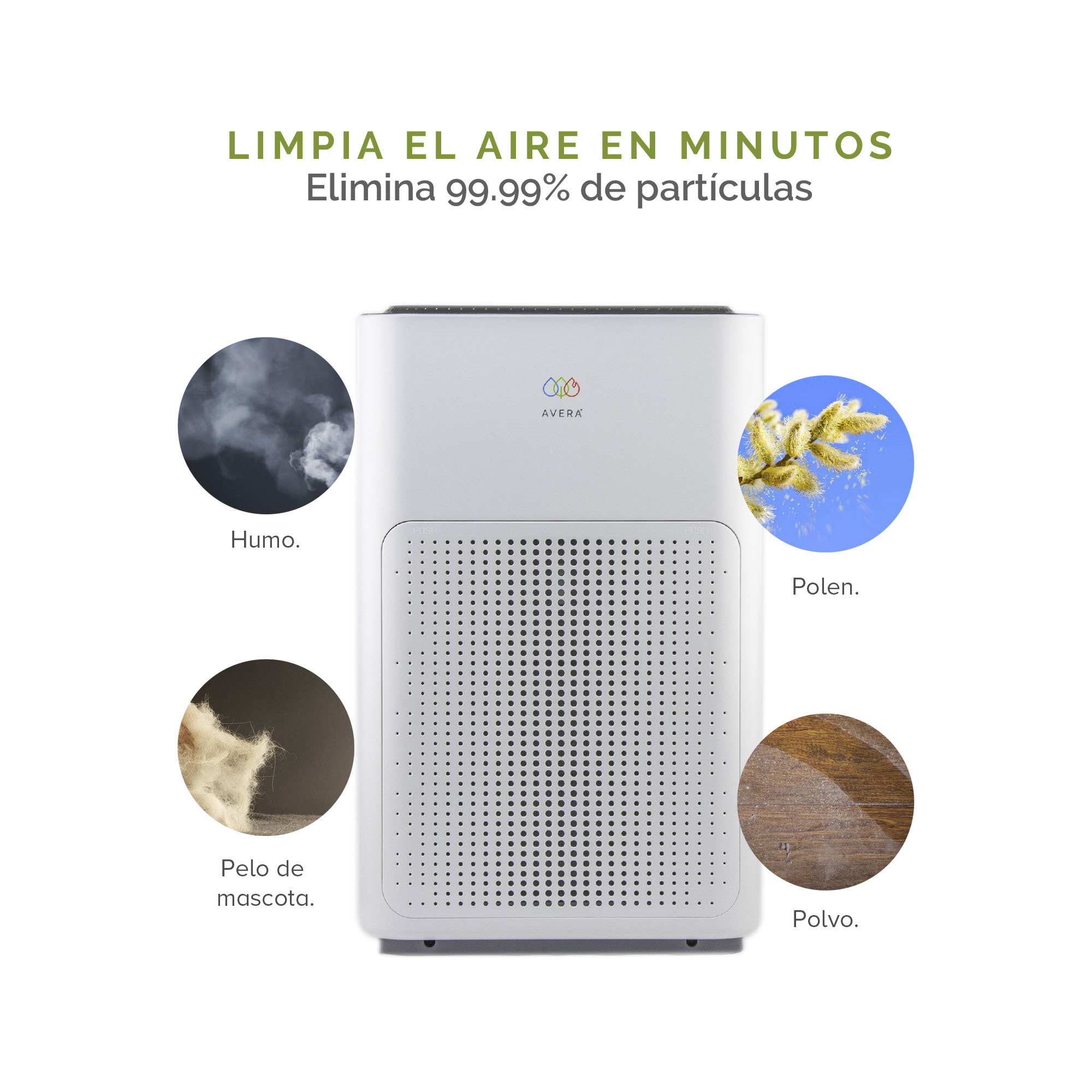 Foto 5 | Purificador De Aire Wi-fi Avera Phepa01 Filtro Hepa Blanco